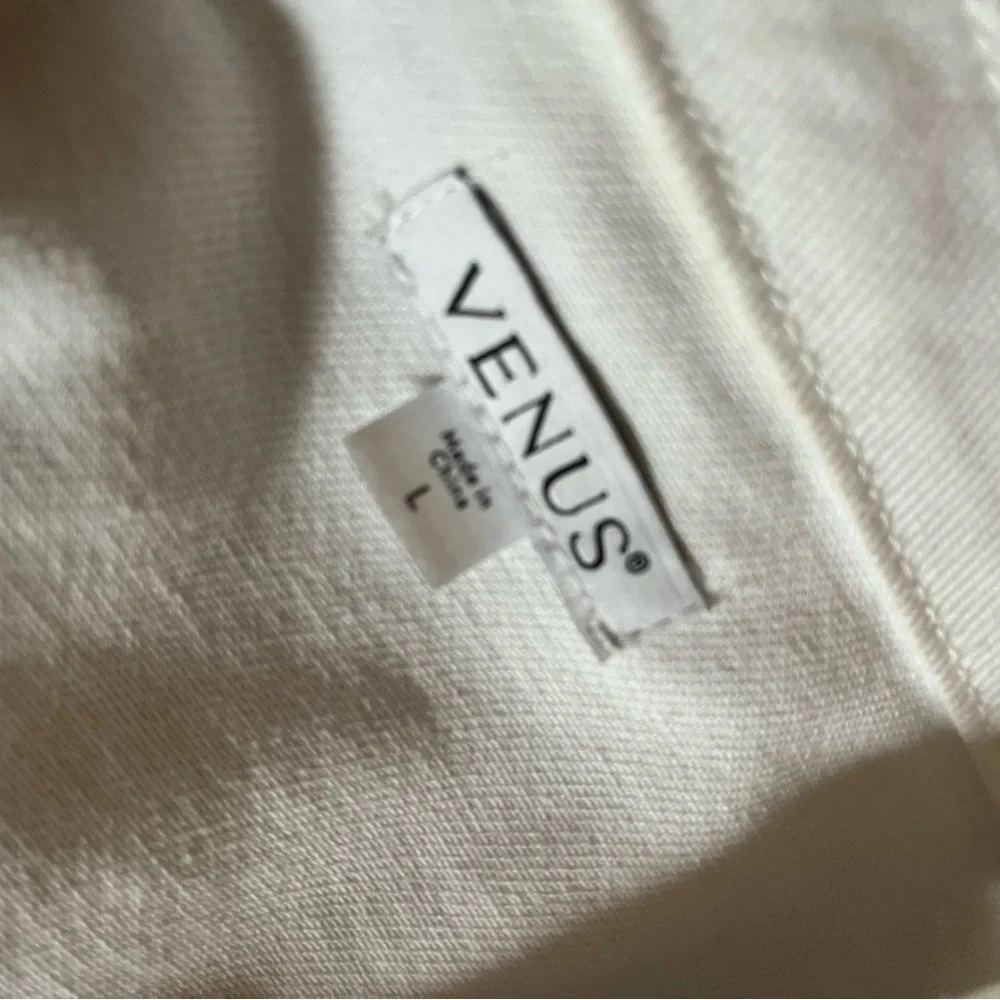 VENUS White Jean Jacket with Black and Silver Star Accents-NWOT - Picture 2 of 6